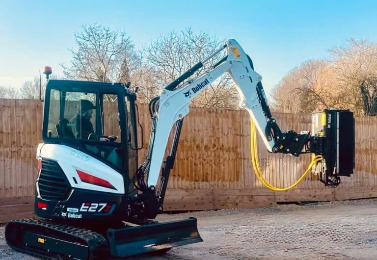mini digger hire flail buckets log grab Norfolk HBS Access